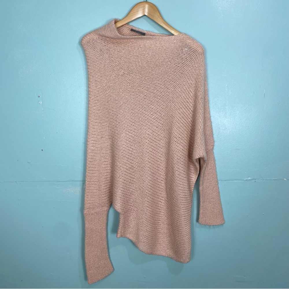 Wooden Ships Pink Oversized Asymmetrical Pullover Sweater Sz S & M